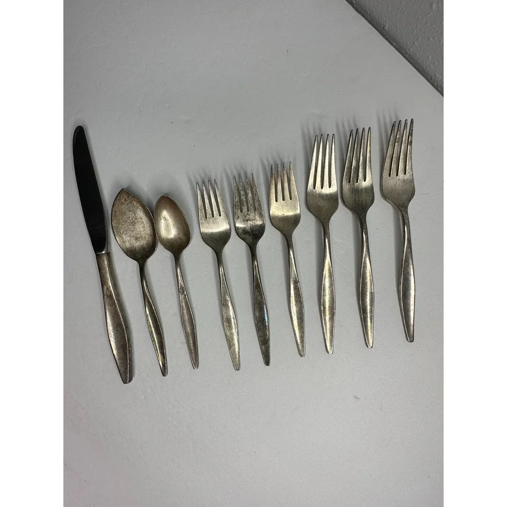 Reed & Barton Silver Plated Flatware Replacement 9 Pc Fork Spoon Serving